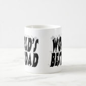 Bester Vater schwarzer 3D-Text Kaffeetasse (Mittel)