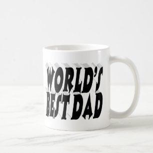 Bester Vater schwarzer 3D-Text Kaffeetasse