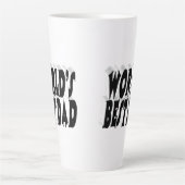 Bester Vater schwarzer 3D-Text Milchtasse (Vorderseite)
