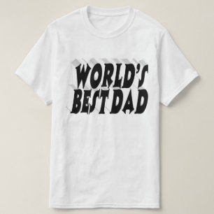 Bester Vater schwarzer 3D-Text T-Shirt