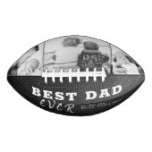 Bester Vater Schwarzes Leder drucken 3 FotoCollage Football (Vorderseite)