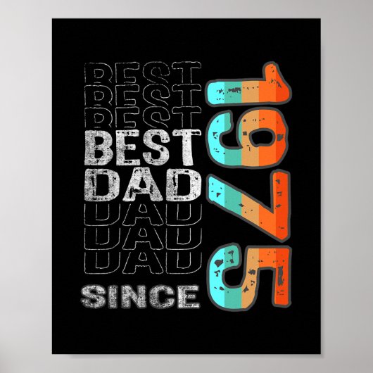 Bester Vater Seit 1975 für den besten Papa der Wel Poster (Vorne)