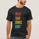 Bester Vater seit 1987 Pater Son Daughter Birthday T-Shirt<br><div class="desc">Bester Vater seit 1987 Vater Sohn Tochter Geburtstag Papa Est</div>