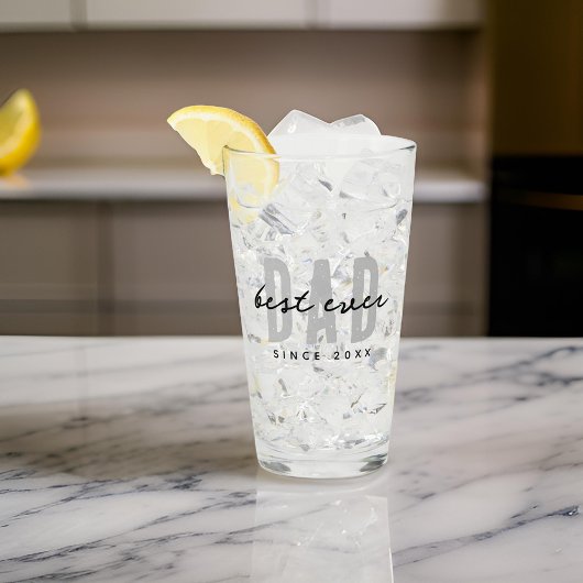 Bester Vater seit 20XX Moderne, einfache Preppy Glas