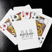 Bester Vater seit 20XX Moderne, einfache Preppy Spielkarten