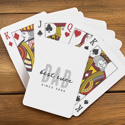 Bester Vater seit 20XX Moderne, einfache Preppy Spielkarten