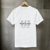 Bester Vater seit 20XX Moderne, einfache Preppy T-Shirt