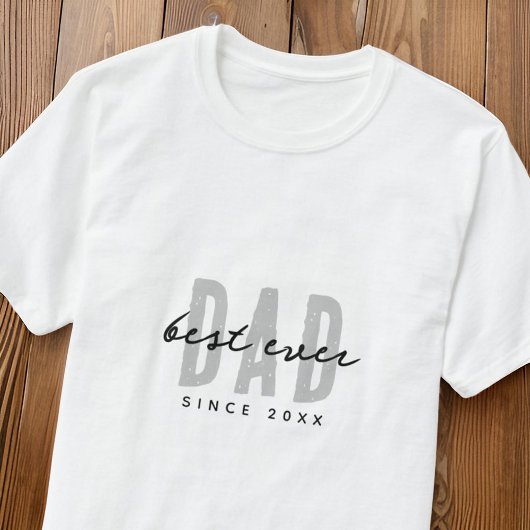 Bester Vater seit 20XX Moderne, einfache Preppy T-Shirt