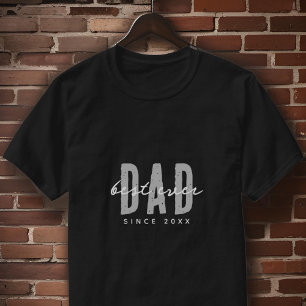 Bester Vater seit 20XX Moderne, einfache Preppy T-Shirt