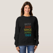 Bester Vater seit April 1969 Cool Gegenwart Sweatshirt (Vorne ganz)