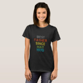Bester Vater seit Mai 1970 Cool anwesend T-Shirt (Vorne ganz)