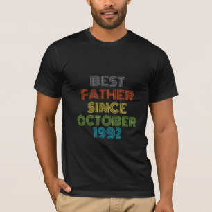 Bester Vater seit Oktober 1992 Cool anwesend T-Shirt