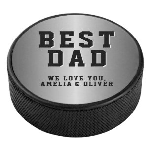 Bester Vater Silbermedaille Vatertag Eishockey Puck