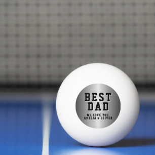 Bester Vater Silberner Metallischer Vater-Tag Tischtennisball
