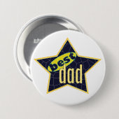 Bester Vater-Stern 2 Button (Vorne & Hinten)