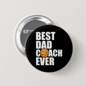 Bester Vater-Trainer je Vater Papa Papa Bysketbyll Button (Vorne & Hinten)