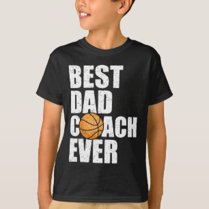 Bester Vater-Trainer je Vater Papa Papa Bysketbyll T-Shirt