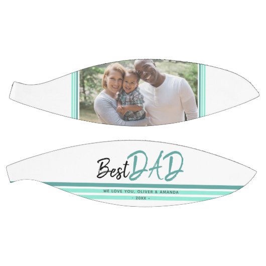 Bester Vater Turquoise Moderne Typografie Familie Basketball (Panele)