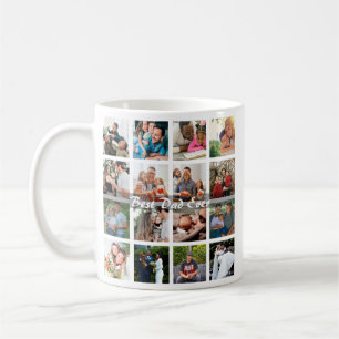 Bester Vater überhaupt 16 Foto-Collage Personalisi Kaffeetasse
