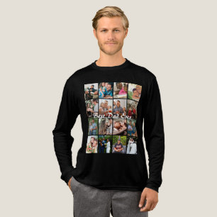 Bester Vater überhaupt 16 Foto-Collage Personalisi Tri-Blend Shirt