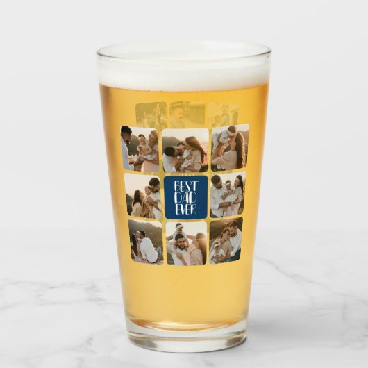 Bester Vater überhaupt 16 Foto handgeschriebene Sc Glas (Vorne (Gefüllt))