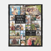 Bester Vater überhaupt 19 Foto-Collage-Erinnerung Fleecedecke (Vorderseite)