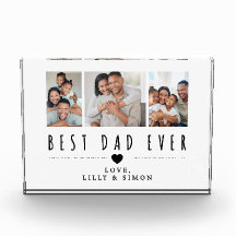 Bester Vater überhaupt | 3 Familienfoto-Collage Ac