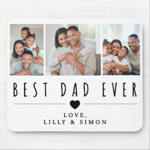 Bester Vater überhaupt 3-Foto-Collage-Raster per Mousepad