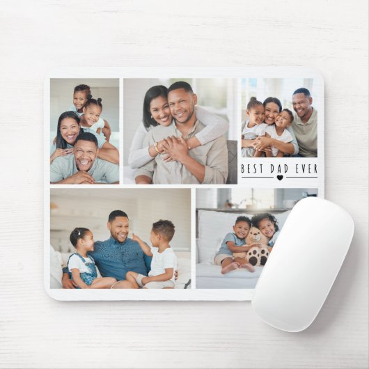Bester Vater überhaupt | 5-Foto-Collage-Raster per Mousepad (Mit Mouse)