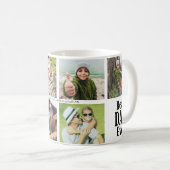 Bester Vater überhaupt 6 Foto-Collage Modern Kaffeetasse (VorderseiteRechts)