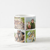 Bester Vater überhaupt 6 Foto-Collage Modern Kaffeetasse (Mittel)