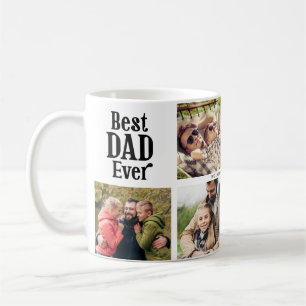 Bester Vater überhaupt 6 Foto-Collage Modern Kaffeetasse