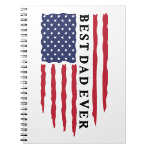 Bester Vater überhaupt Amerikanische Flagge Notizblock
