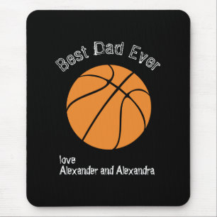 Bester Vater überhaupt Basketball  bedruckter Text Mousepad