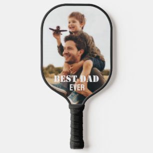 Bester Vater überhaupt Benutzerdefinierte Fotocoll Pickleball Schläger