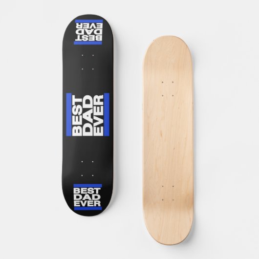 Bester Vater überhaupt blau Skateboard (Vorderseite)