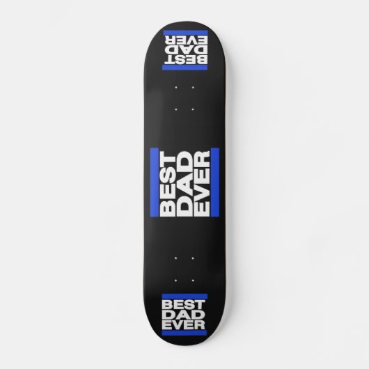 Bester Vater überhaupt blau Skateboard (Vorderseite)