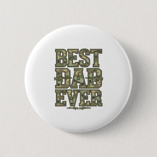 Bester Vater überhaupt Camo Vintage Gravur Design_ Button (Vorderseite)