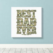 Bester Vater überhaupt Camo Vintage Gravur Design_ Leinwanddruck (Insitu (Holzboden))