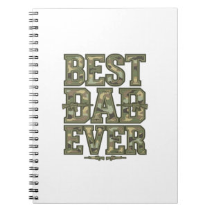 Bester Vater überhaupt Camo Vintage Gravur Design_ Notizblock