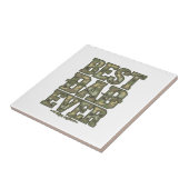 Bester Vater überhaupt Camouflage Vintage Gravur D Fliese (Seite)