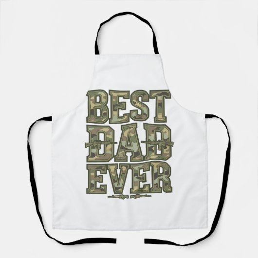 Bester Vater überhaupt Camouflage Vintage Gravur D Schürze (Vorderseite)