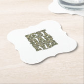 Bester Vater überhaupt Camouflage Vintage Gravur D Untersetzer (angewinkelt)