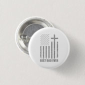 Bester Vater überhaupt Christlicher patriotischer Button (Vorne & Hinten)