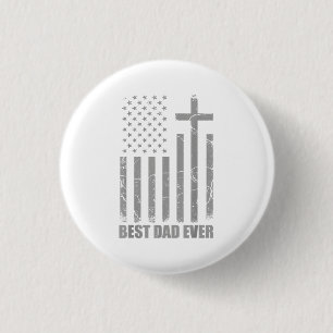 Bester Vater überhaupt Christlicher patriotischer Button