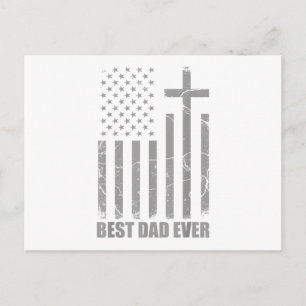 Bester Vater überhaupt Christlicher Patriotischer  Postkarte
