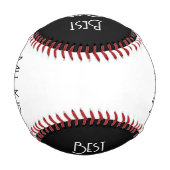 Bester Vater überhaupt einfache Kalligrafie Baseball (Rückseite)