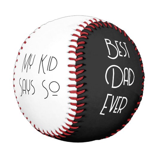 Bester Vater überhaupt einfache Kalligrafie Baseball (Schrägansicht)