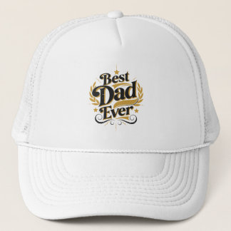 Bester Vater überhaupt - Elegante goldene und navy Truckerkappe