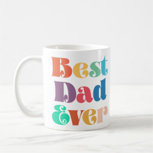 Bester Vater überhaupt Farbige Retro-Schrift Vater Kaffeetasse